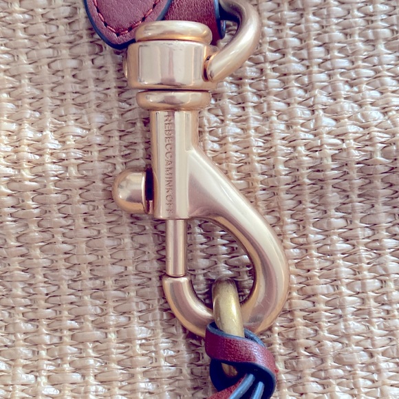 REBECCA MINKOFF EDIE STRAW BUCKET BAG - Picture 10 of 11